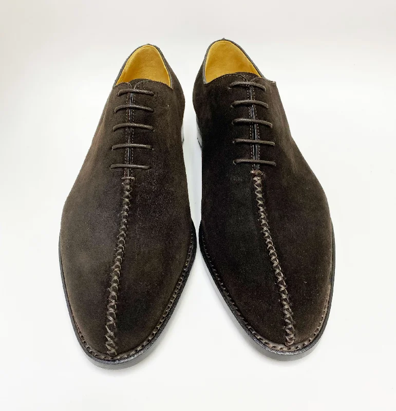 ""Derrick"" Suede Lace-Up Oxford Brown