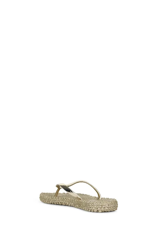 Ilse Jacobsen Cheerful Flip Flops in Platin Gold