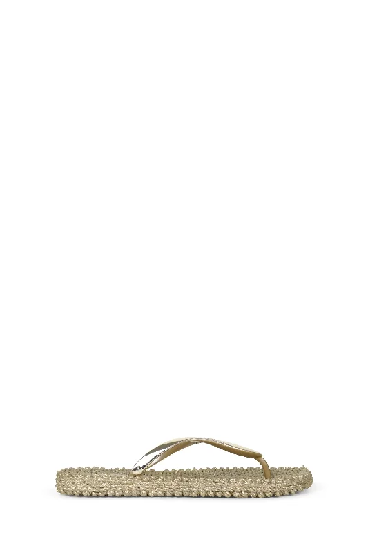 Ilse Jacobsen Cheerful Flip Flops in Platin Gold