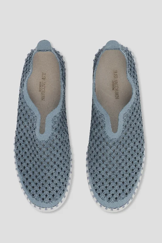 Ilse Jacobsen Platform Tulip Shoes in Blue Cloud