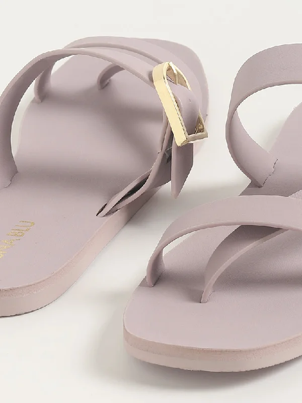 LUNA BLU Lilac 3-Strap Sandals