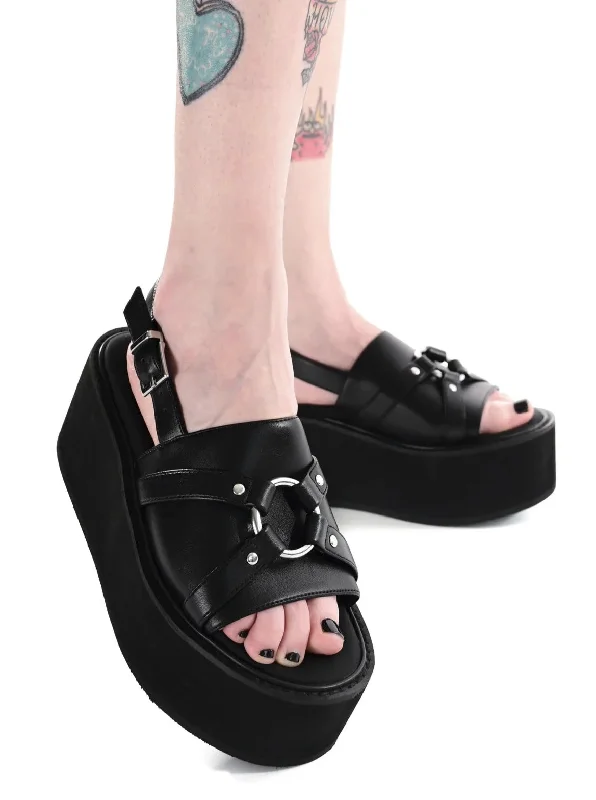 Margot Platform Bondage Sandals FOXBLOOD