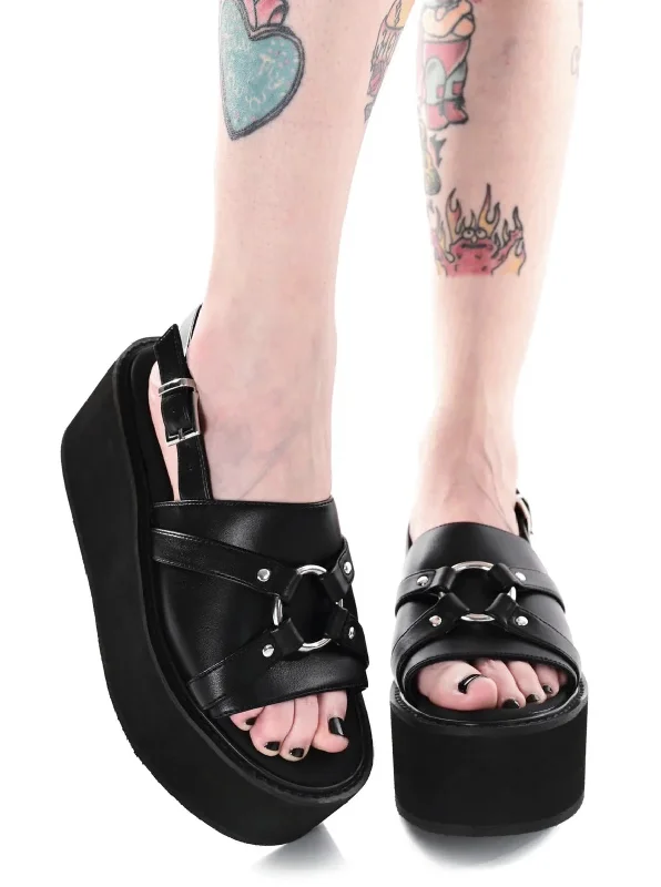 Margot Platform Bondage Sandals FOXBLOOD