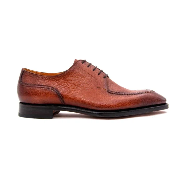 ""Norman"" Lama Lace-Up Split-Toe Oxford Tan