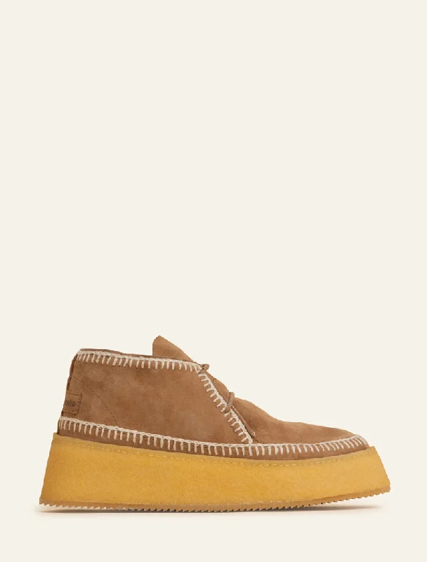 Shenje Platform Chukka Boots Mustard Natural