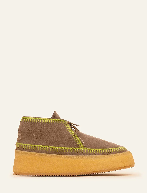 Shenje Platform Chukka Boots Otter Lime