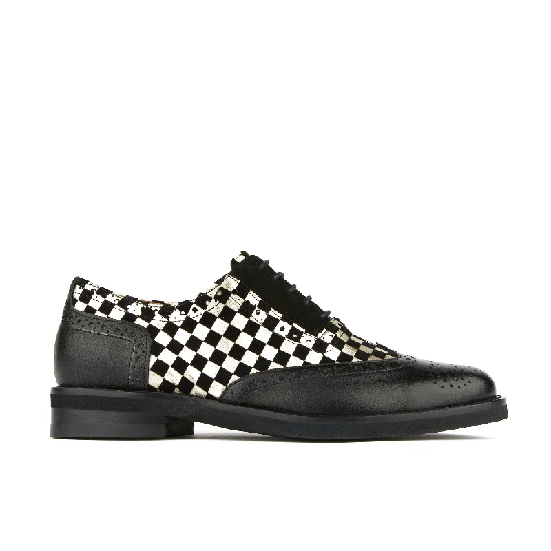 Vivienne - Black & Silver Check