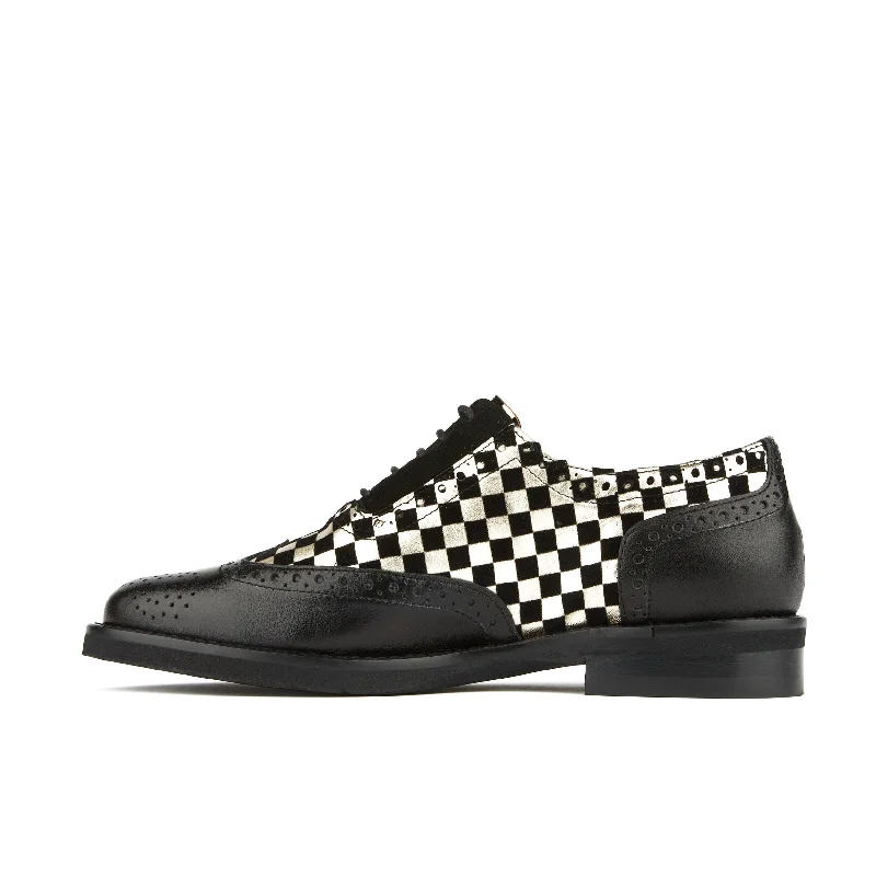 Vivienne - Black & Silver Check