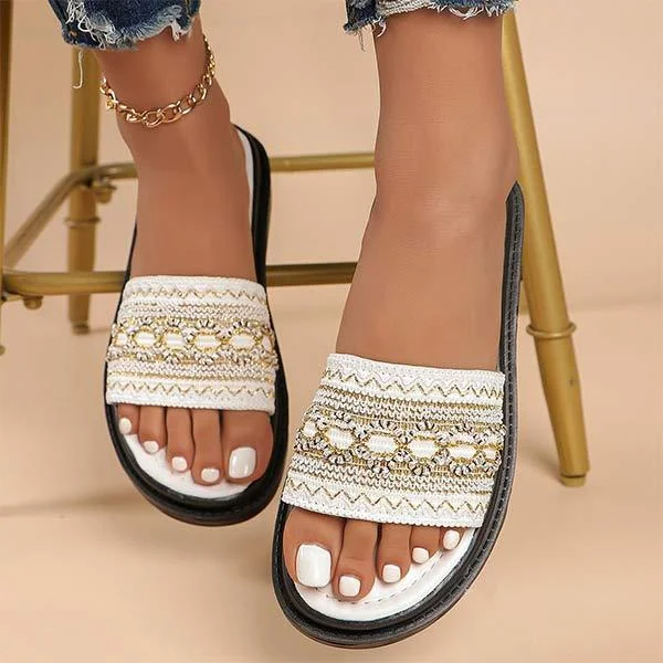 Women's Platform Ethnic Style Beach Sandals 05748434C